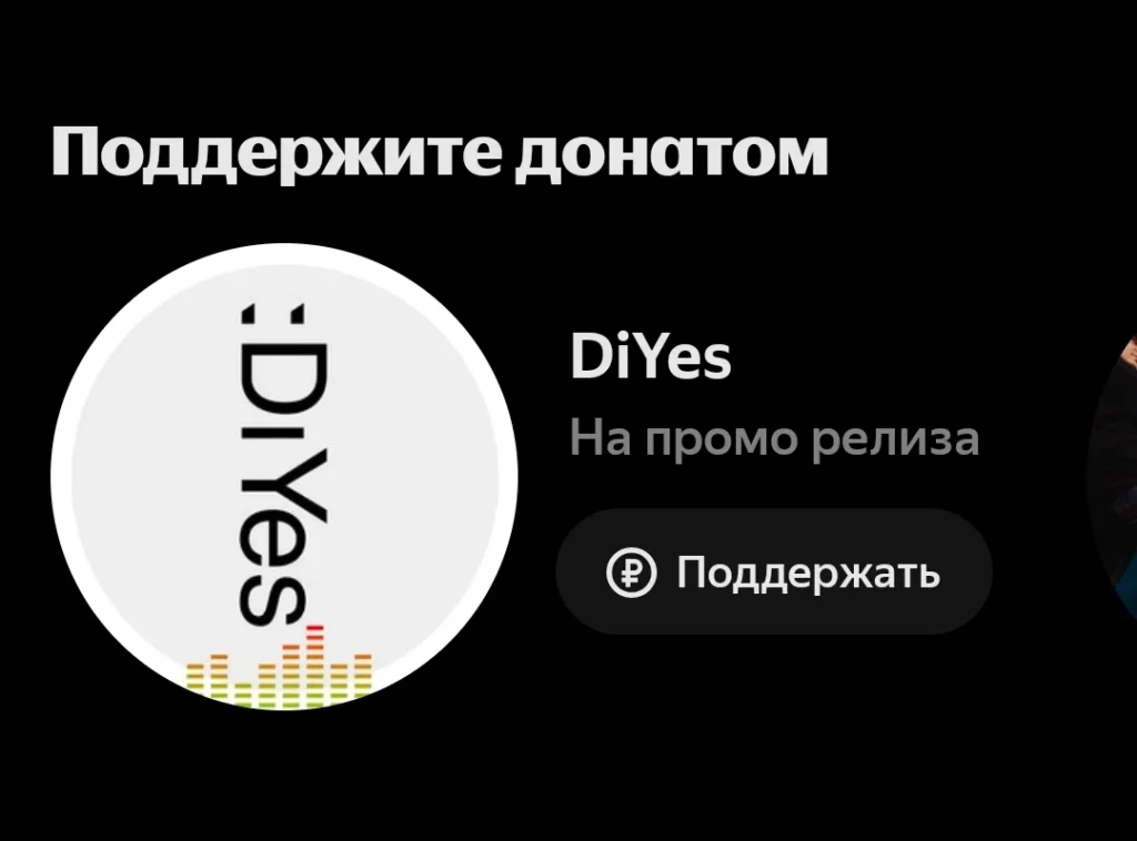 Скриншот донатов Яндекс Музыка