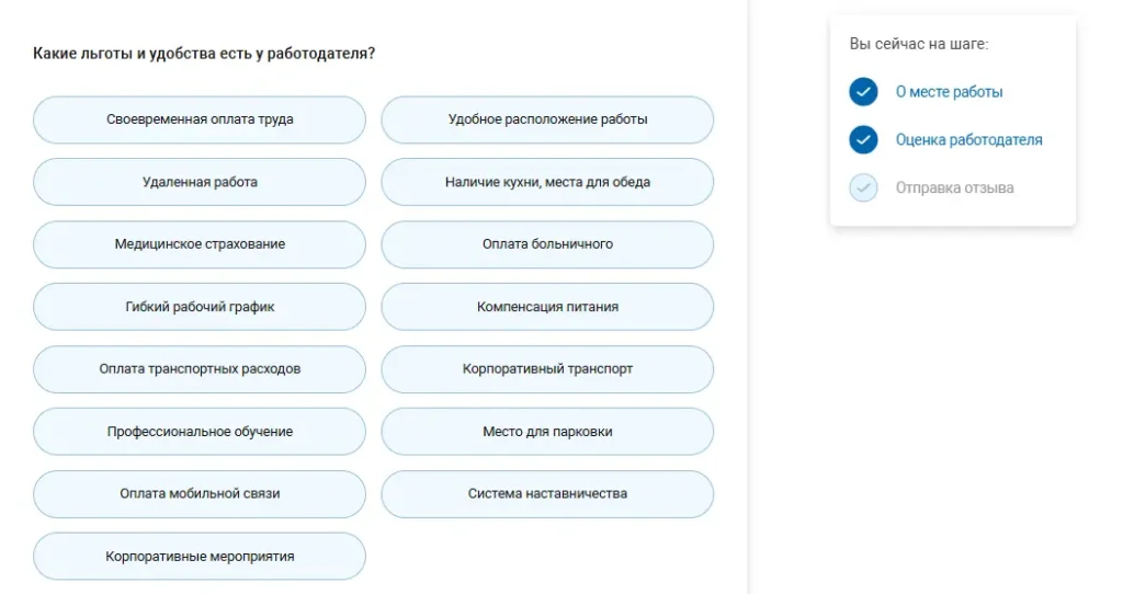 Скриншот DreamJob отзыв о работодателе шаг 4