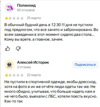 Отрицательный отзыв Яндекс Карты